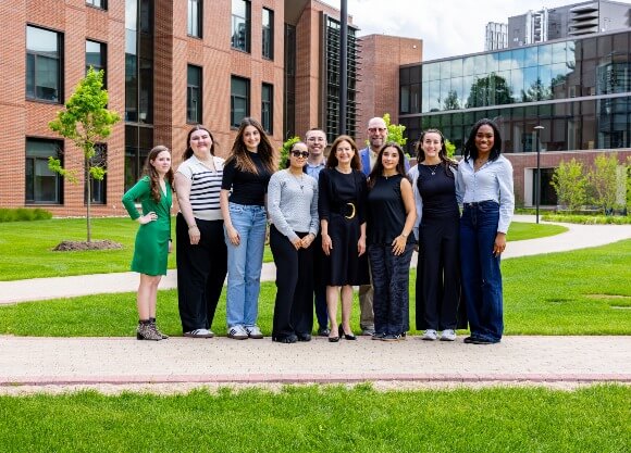 The Presidential Public Service Fellows photographed with the CT Lieutenant Governor