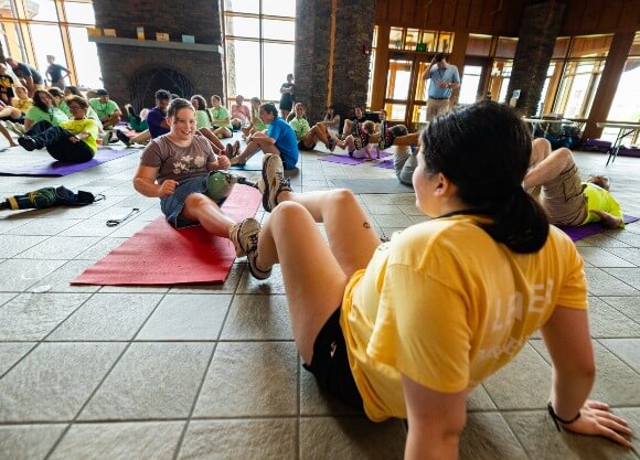 Students and campers playing games at Camp No Limits