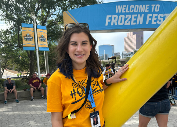 Jacqueline Ydrovo poses for a photo