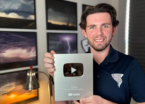 Ethan Moriarty '21 with his Silver Creator Award